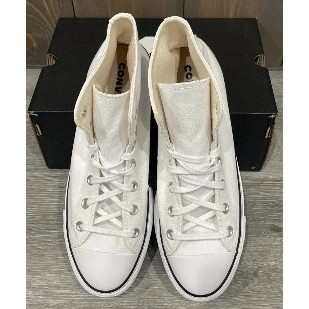 NEW Converse Chuck Taylor All Star Lift Hi Canvas Shoes 560846F White Women's 10